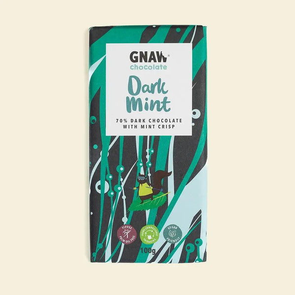 Dark Mint Crisp Chocolate Bar - Vegan Friendly - GNAW