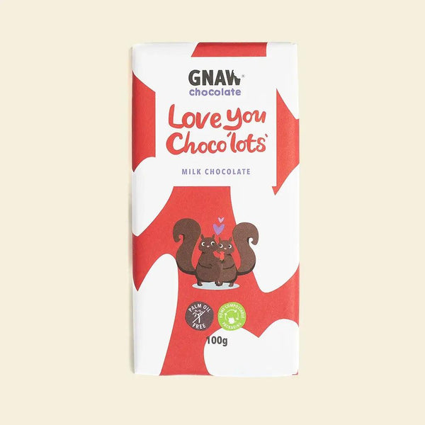 Love You Choco'lots' Milk Chocolate Bar - GNAW