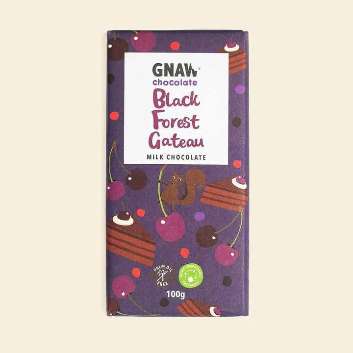 Black Forest Gateau Milk Chocolate Bar - GNAW