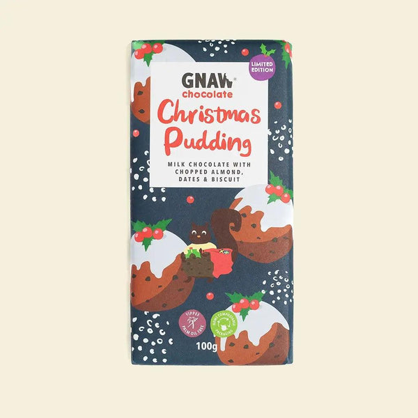 Christmas Pudding Milk Chocolate Bar - GNAW