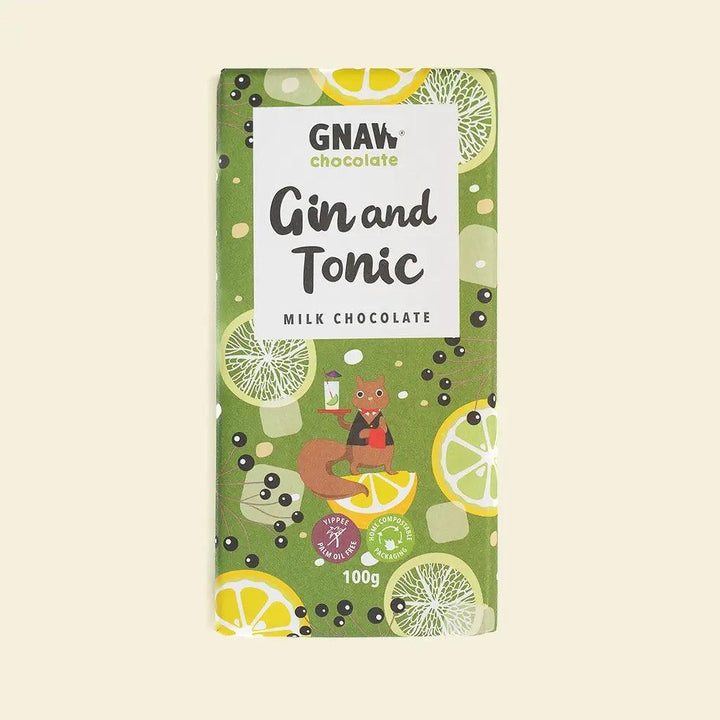 Gin & Tonic Milk Chocolate Bar - GNAW