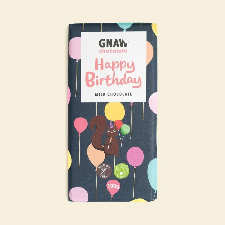 Happy Birthday Milk Chocolate Bar - GNAW