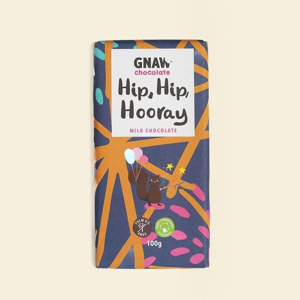 Hip Hip Hooray Milk Chocolate Bar - GNAW
