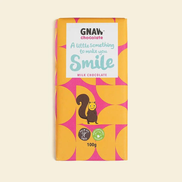 'Something to Make You Smile' Milk Chocolate Bar - GNAW