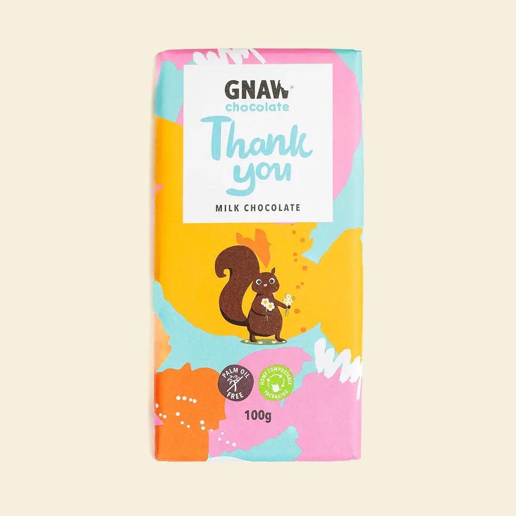 'Thank You' Milk Chocolate Bar Chocolate Gift GNAW